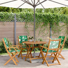 Tuinset met massief acaciahout voor gezellige buitenmomenten - Bladpatroon / 90 x 75 cm - Tuinsets