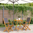Tuinset met massief acaciahout voor gezellige buitenmomenten - Antraciet / 70 x 75 cm - Tuinsets