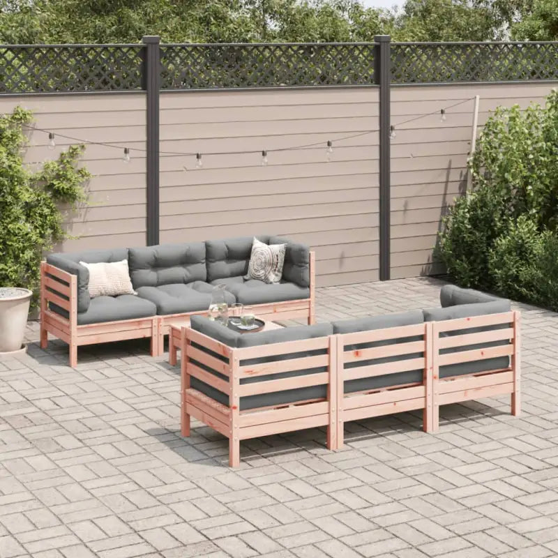 Tuinset met massief douglas vurenhout voor buiten ontspanning - Tuinsets