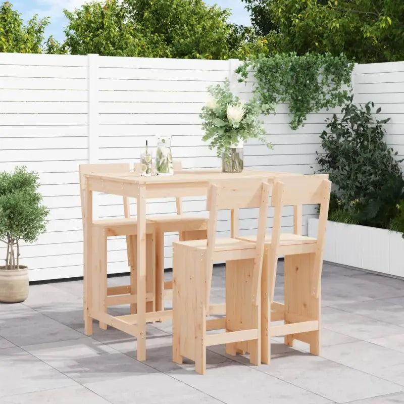 Tuinset met massief douglashout voor gezellige buitenmomenten - Natuurlijk grenenhout - Tuinsets