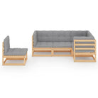 Tuinset met massief grenenhout en comfortabele rug- en zijkussens - Tuinsets