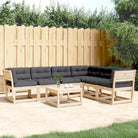Tuinset met massief grenenhout voor een comfortabele zitervaring - Natuurlijk grenenhout - Tuinsets