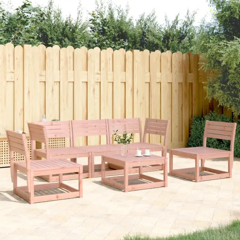 Tuinset met massief grenenhout voor een comfortabele zitervaring - Natuurlijk douglashout / Nee - Tuinsets