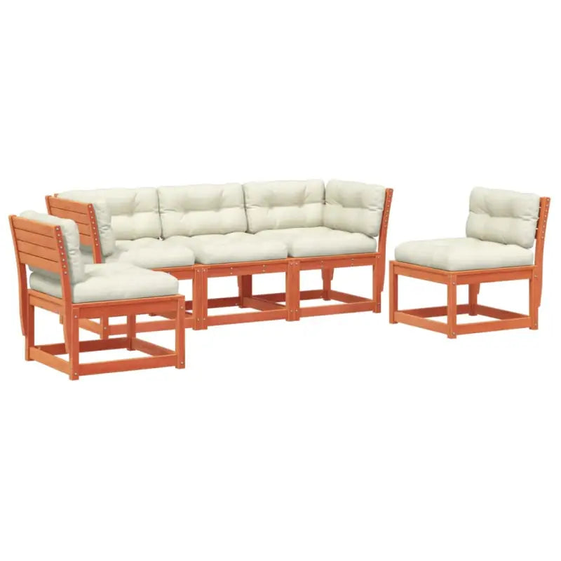 Tuinset met massief grenenhout voor een comfortabele zitervaring - Tuinsets