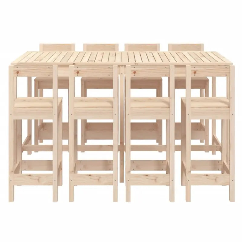 Tuinset met massief grenenhout voor gezellige buitenmomenten - Naturel - Tuinsets