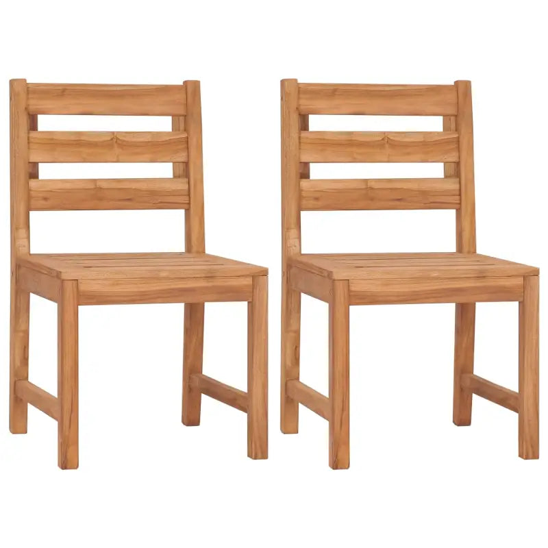 Tuinset met massief teakhout en stevig tafelblad voor tuinplezier - 110 x 110 x 77 cm - Tuinsets