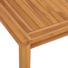 Tuinset met massief teakhout en stevig tafelblad voor tuinplezier - 110 x 110 x 77 cm - Tuinsets