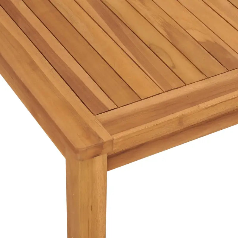 Tuinset met massief teakhout en stevig tafelblad voor tuinplezier - 110 x 110 x 77 cm - Tuinsets