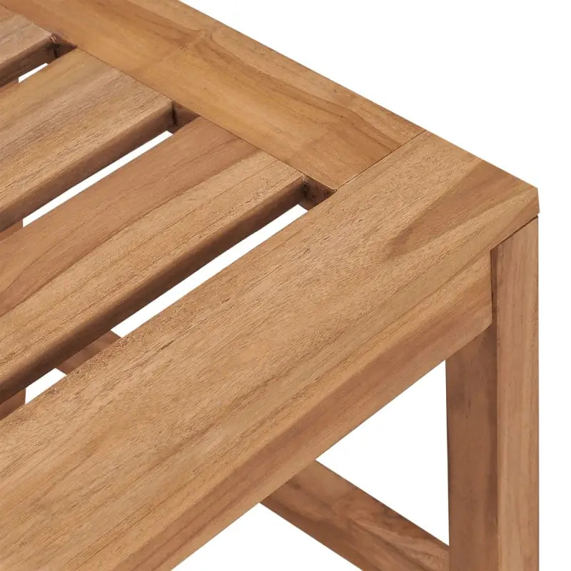 Tuinset met massief teakhout en stevig tafelblad voor tuinplezier - 110 x 110 x 77 cm - Tuinsets