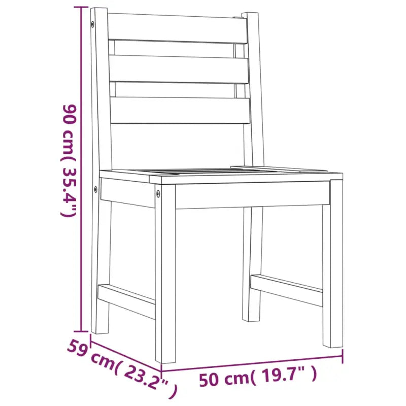 Tuinset met massief teakhout en stevig tafelblad voor tuinplezier - 110 x 110 x 77 cm - Tuinsets