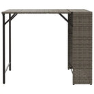 Tuinset met poly rattan en afmetingen tafel en kruk voor buitengebruik - Tuinsets