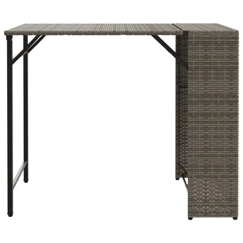 Tuinset met poly rattan en afmetingen tafel en kruk voor buitengebruik - Tuinsets