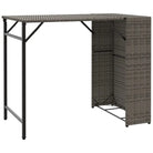 Tuinset met poly rattan en afmetingen tafel en kruk voor buitengebruik - Tuinsets