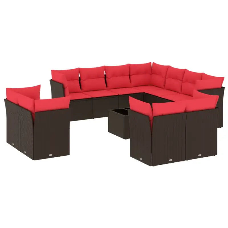 Tuinset met poly rattan en bruin materiaal voor comfortabel buiten genieten - Beige en grijs / Zonder tafel - Tuinsets