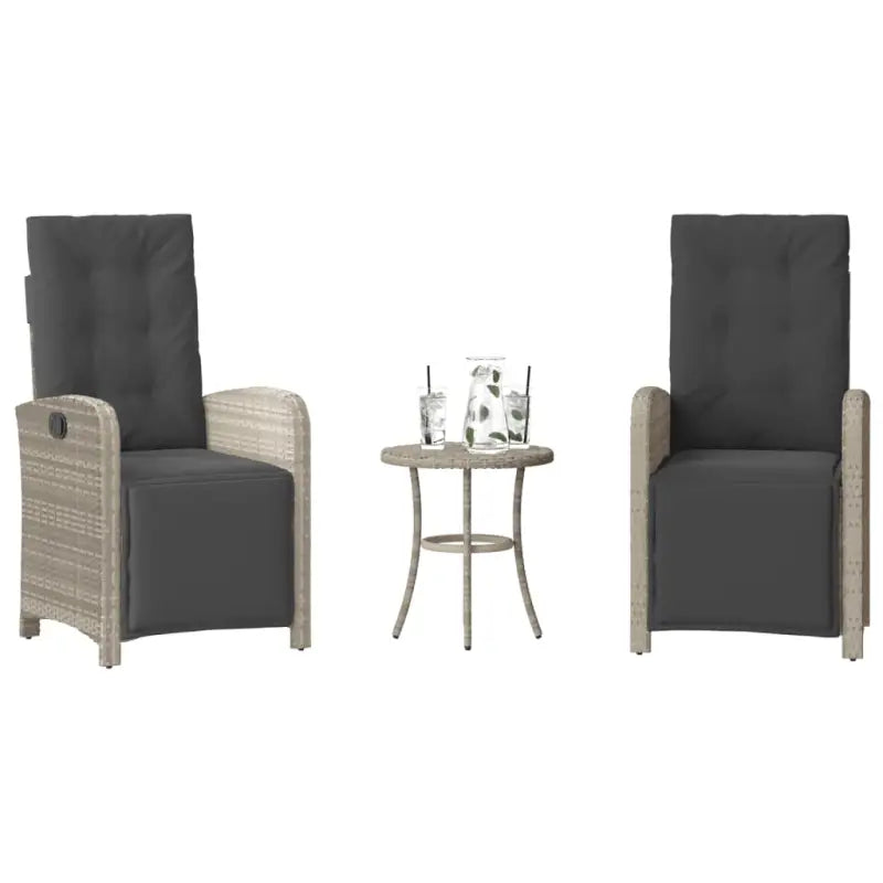 Tuinset met poly rattan en comfortabele zitervaring met gepoedercoat staal - Tuinsets
