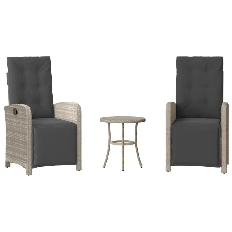 Tuinset met poly rattan en comfortabele zitervaring met gepoedercoat staal - Tuinsets