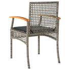 Tuinset met poly rattan en comfortabele zitervaring voor balkon of tuin - Tuinsets
