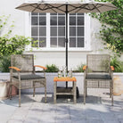 Tuinset met poly rattan en comfortabele zitervaring voor balkon of tuin - Tuinsets