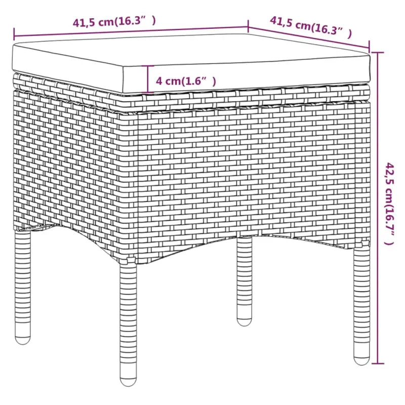 Tuinset met poly rattan en gehard glas voor stijlvolle buitenruimte - Tuinsets