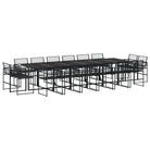 Tuinset met poly rattan en gemakkelijk schoon gehard glas - Tuinsets