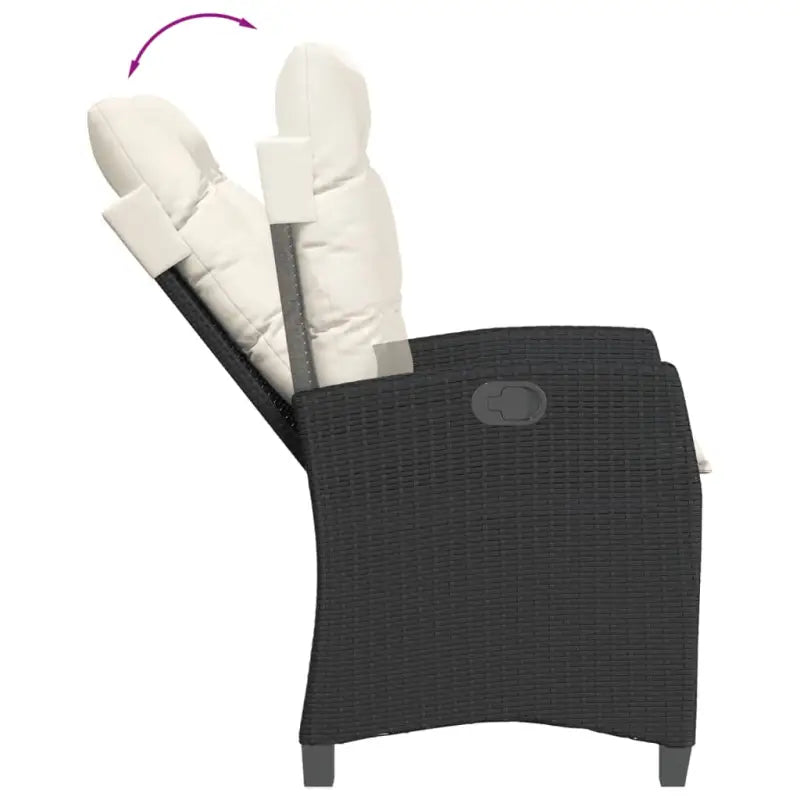 Tuinset met poly rattan en gemakkelijk schoon gehard glas - Tuinsets