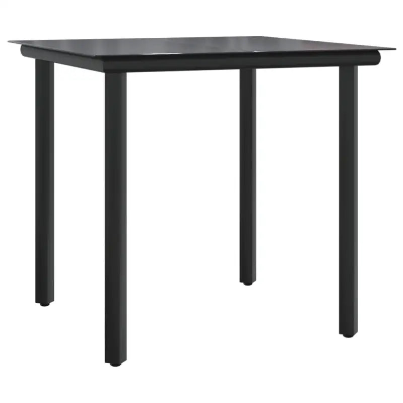 Tuinset met poly rattan en gemakkelijk schoon gehard glas - Tuinsets