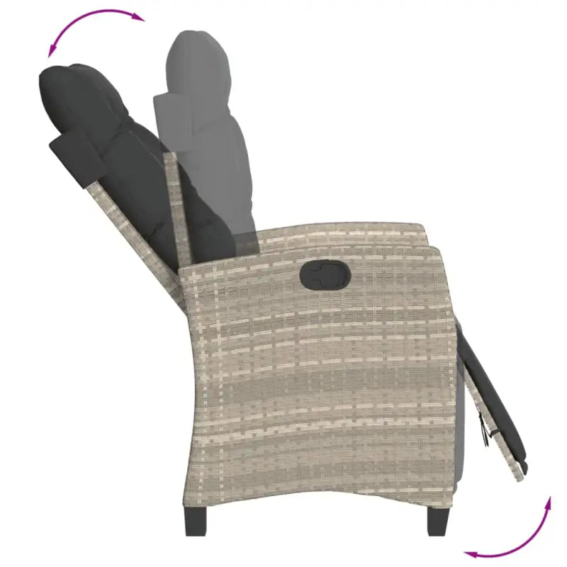 Tuinset met poly rattan en gemakkelijk schoon gehard glas - Tuinsets