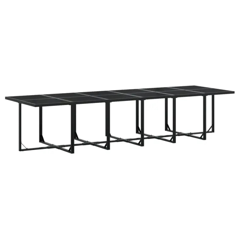 Tuinset met poly rattan en gemakkelijk schoon gehard glas - Tuinsets