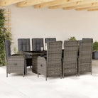 Tuinset met poly rattan en gemakkelijk schoon glas voor buiten plezier - Tuinsets