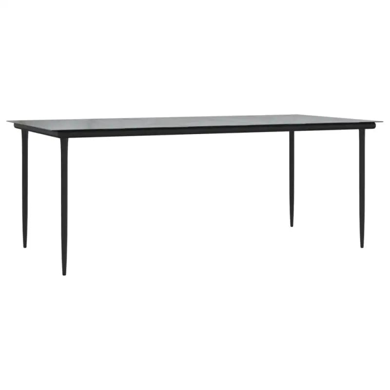 Tuinset met poly rattan en gemakkelijk schoon glazen tafel - Tuinsets