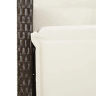 Tuinset met poly rattan en gemakkelijk schoon glazen tafel - Tuinsets