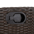 Tuinset met poly rattan en gemakkelijk schoon glazen tafel - Tuinsets