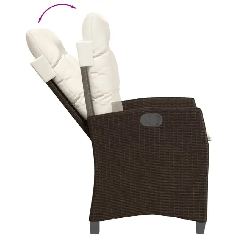 Tuinset met poly rattan en gemakkelijk schoon glazen tafelblad - Tuinsets