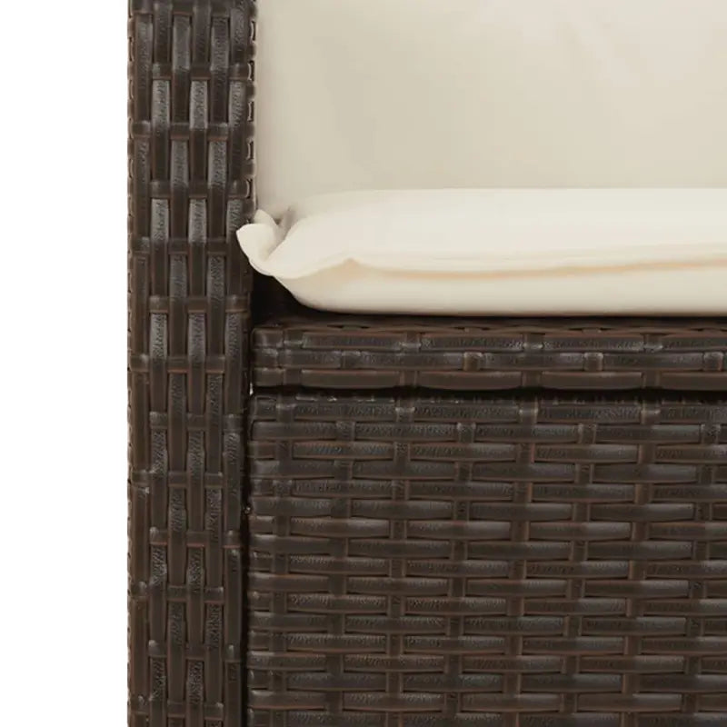 Tuinset met poly rattan en gemakkelijk schoon glazen tafelblad - Tuinsets