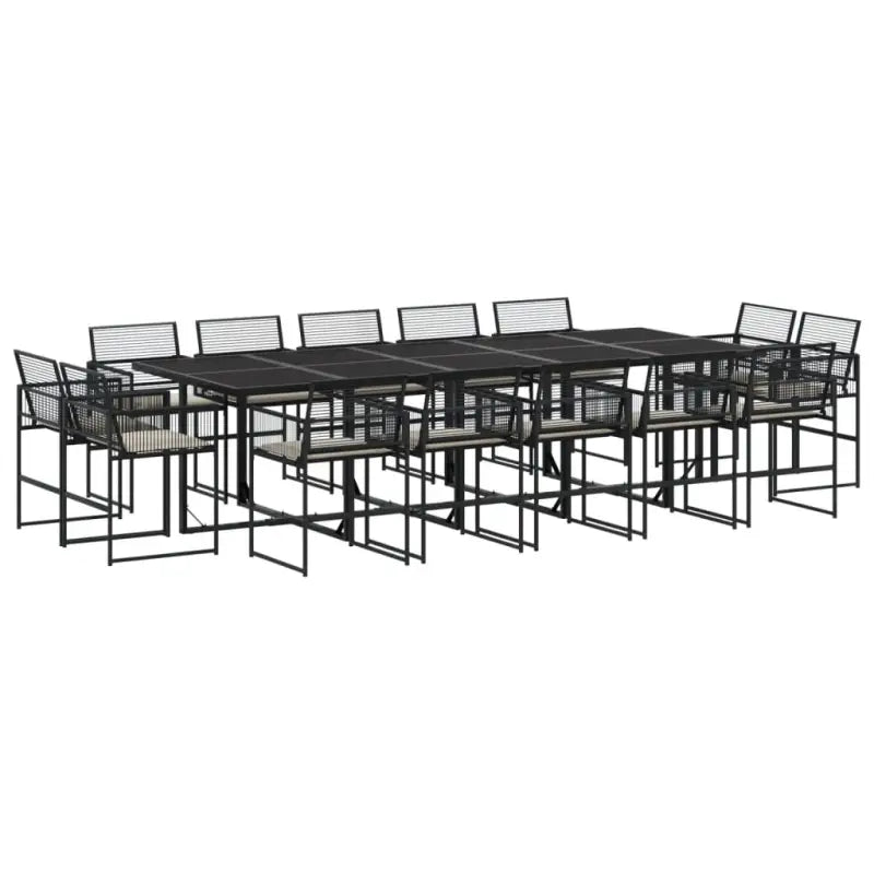 Tuinset met poly rattan en gemakkelijk schoon wasbare hoes - Tuinsets