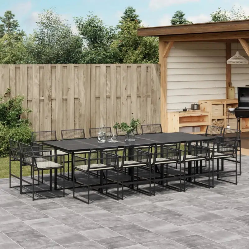 Tuinset met poly rattan en gemakkelijk schoon wasbare hoes - Tuinsets