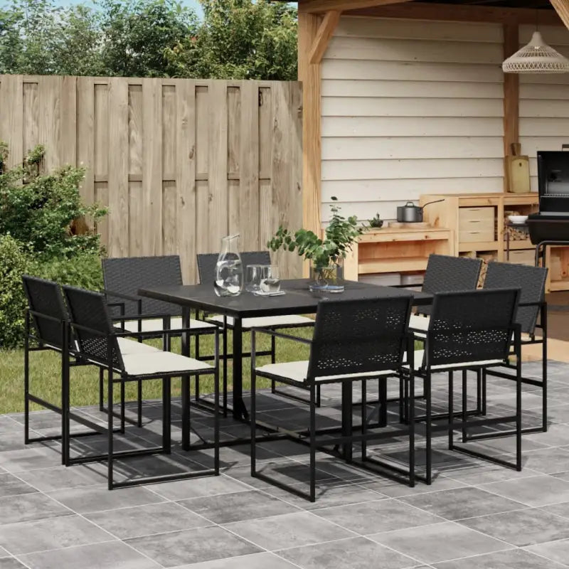 Tuinset met poly rattan en gemakkelijk schoon wasbare hoes - Tuinsets