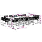 Tuinset met poly rattan en gemakkelijk schoon wasbare hoes - Tuinsets