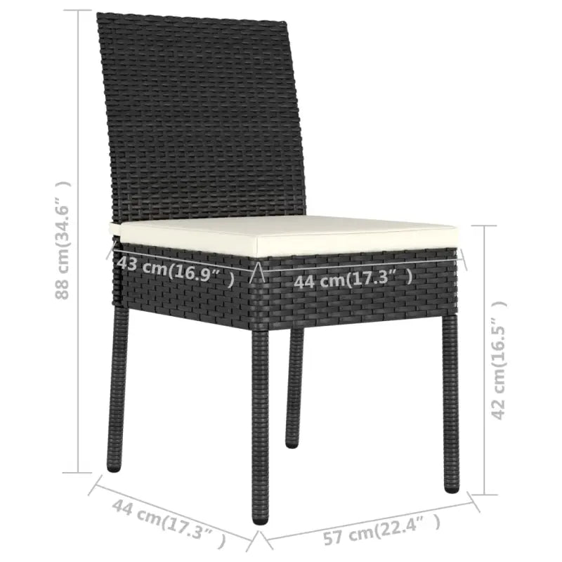 Tuinset met poly rattan en gepoedercoat staal voor buitengebruik - Tuinsets