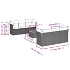 Tuinset met poly rattan en gepoedercoat staal voor buitenplezier - Tuinsets