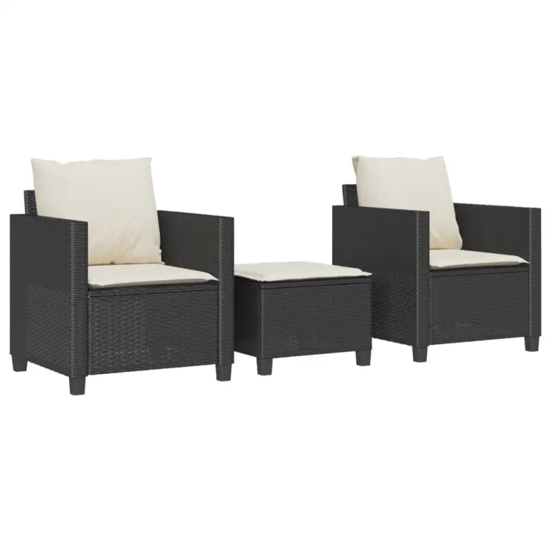 Tuinset met poly rattan en gepoedercoat staal voor buitenplezier - Tuinsets