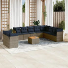 Tuinset met poly rattan en gepoedercoat staal voor buitenplezier - Tuinsets