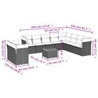 Tuinset met poly rattan en gepoedercoat staal voor buitenplezier - Tuinsets