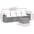 Tuinset met poly rattan en gepoedercoat staal voor buitenruimte - Tuinsets