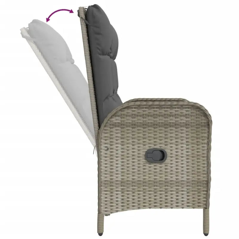 Tuinset met poly rattan en gepoedercoat staal voor elegante buitenruimte - Tuinsets