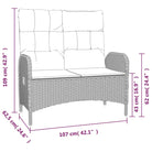 Tuinset met poly rattan en gepoedercoat staal voor elegante buitenruimte - Tuinsets
