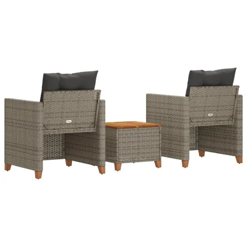 Tuinset met poly rattan en natuurlijke afwerking voor comfortabele zitervaring - Tuinsets