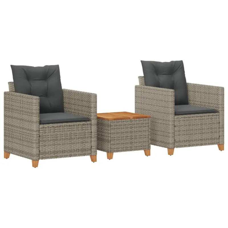 Tuinset met poly rattan en natuurlijke afwerking voor comfortabele zitervaring - Tuinsets