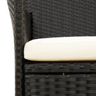 Tuinset met poly rattan en stalen frame voor buitengebruik - Tuinsets
