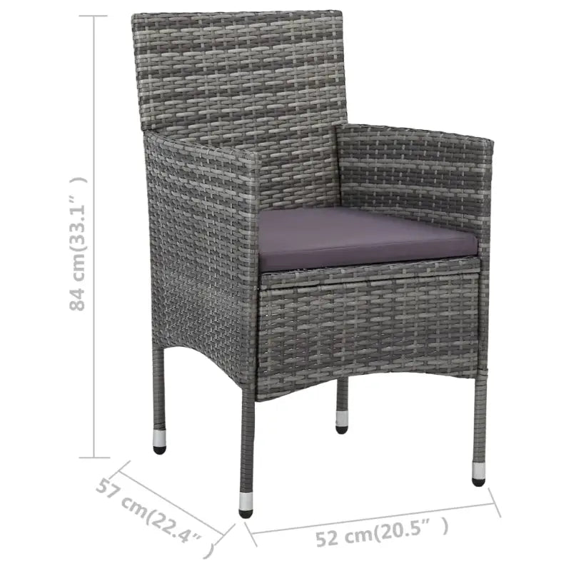 Tuinset met poly rattan en stalen frames voor een elegante buitenruimte - Tuinsets
